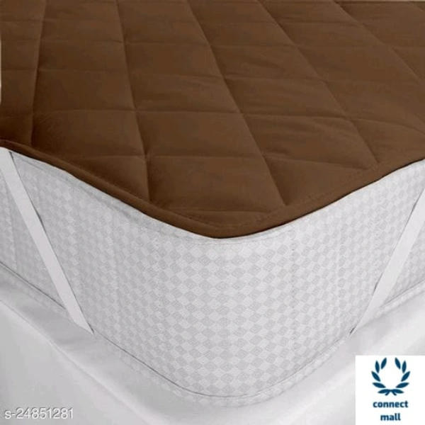 Feather Soft Quilted Micro Fabric Waterproof Elastic Strap Mattress Protector - Brown, (LXW) 78 inch× 72 inch